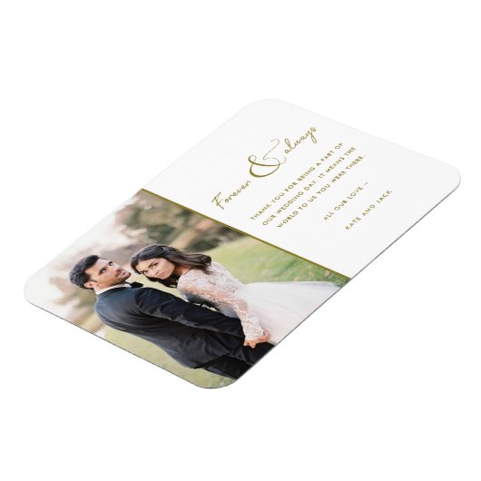 Foto voor altijd en altijd Gold Weddenschap Hartel Magneet (Linkerzijde)