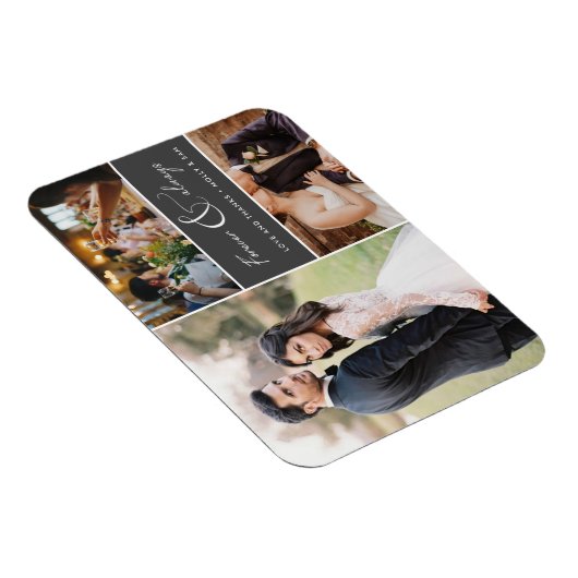 Foto voor altijd en altijd grijs Dank je Collage Magneet (Rechterzijde)