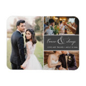 Foto voor altijd en altijd grijs Dank je Collage Magneet (Horizontaal)