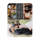 Foto voor altijd en altijd grijs Dank je Collage Magneet (Verticaal)