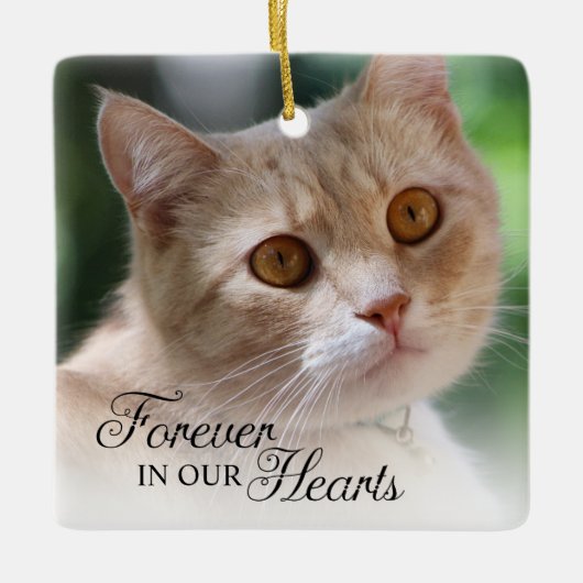 Foto voor altijd in ons hart keramisch ornament (Voorkant)