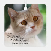 Foto voor altijd in ons hart metalen ornament (Achterkant)