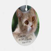 Foto voor altijd in ons hart metalen ornament (Voorkant Rechts)