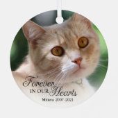 Foto voor altijd in ons hart metalen ornament (Achterkant)