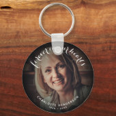 Foto voor altijd in ons hart of op maat sleutelhanger (Voorkant)