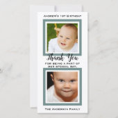 Foto voor bedankje 1e verjaardag bedankkaart (Voorkant)