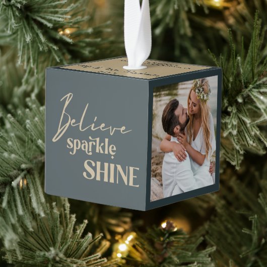 Foto voor eerste gehuwd geloven Sparkle Shine 3 Decoratie (Boom)