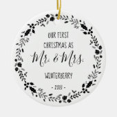 Foto voor eerste kerstfeest keramisch ornament (Voorkant)