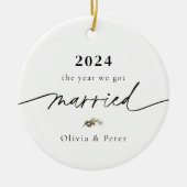 Foto voor eerste kerstfeest keramisch ornament (Voorkant)