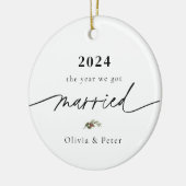 Foto voor eerste kerstfeest keramisch ornament (Links)