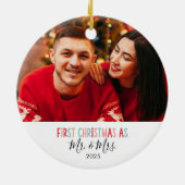 Foto voor eerste kerstfeest keramisch ornament (Achterkant)