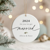 Foto voor eerste kerstfeest keramisch ornament