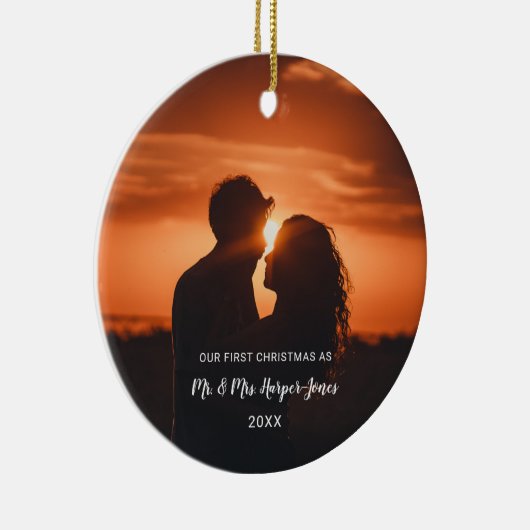 Foto voor eerste kerstfeest keramisch ornament (Rechts)