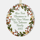 Foto voor eerste kerstmis in New Home Ceramic Orna Keramisch Ornament (Links)