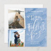 Foto voor eerste Vaderdag Feestdagenkaart (Voorkant / Achterkant)