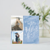 Foto voor eerste Vaderdag Feestdagenkaart (Staand voorkant)