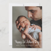 Foto voor eerste Vaderdag Feestdagenkaart (Voorkant)