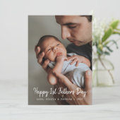 Foto voor eerste Vaderdag Feestdagenkaart (Staand voorkant)