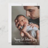 Foto voor eerste Vaderdag Feestdagenkaart (Voorkant)
