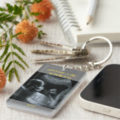 Foto voor eerste Vaderdag papa om grijs 2 te zijn Sleutelhanger (Voorkant Rechts)