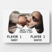 Foto voor eerste Vaderdag Video Game Player Fotoplaat (voorkant)