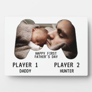 Foto voor eerste Vaderdag Video Game Player Fotoplaat