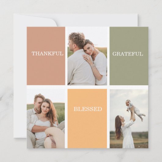 Foto voor familiekollage | Dankful Blessed Gratefu (Voorkant)