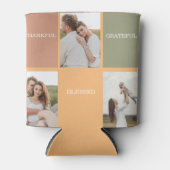 Foto voor familiekollage | Dankful Blessed Gratefu Blikjeskoeler (Voorkant)