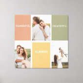Foto voor familiekollage | Dankful Blessed Gratefu Canvas Afdruk (Voorkant)