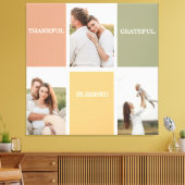 Foto voor familiekollage | Dankful Blessed Gratefu Canvas Afdruk (Insitu (Woonkamer))