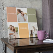 Foto voor familiekollage | Dankful Blessed Gratefu Canvas Afdruk