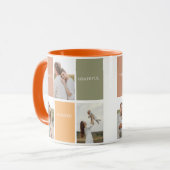 Foto voor familiekollage | Dankful Blessed Gratefu Mok (Voorkant links)