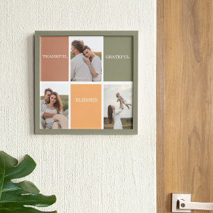 Foto voor familiekollage Dankful Blessed Gratefu Poster