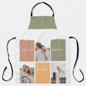 Foto voor familiekollage | Dankful Blessed Gratefu Schort (Voorkant)