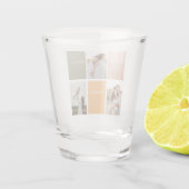 Foto voor familiekollage | Dankful Blessed Gratefu Shot Glas (Achterkant)