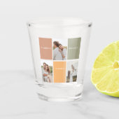 Foto voor familiekollage | Dankful Blessed Gratefu Shot Glas (Voorkant)