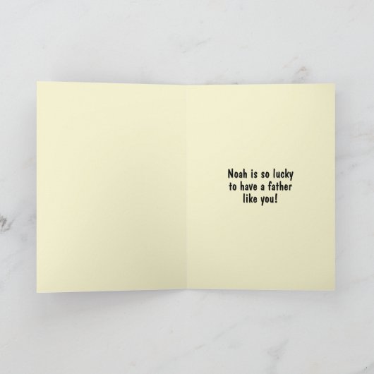 Foto voor je eerste Vaderdag Kaart (Binnen)