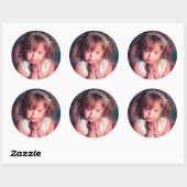 Foto voor kinderen, kerstmis ronde sticker (Vel)