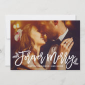 Foto voor ooit Merry Wine Red Wedding Feestdagenkaart (Voorkant)