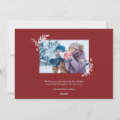 Foto voor piek en piek botanische overlay feestdagenkaart (Achterkant)