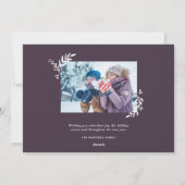 Foto voor piek en piek botanische overlay feestdagenkaart (Achterkant)