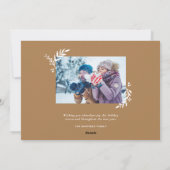 Foto voor piek en piek botanische overlay feestdagenkaart (Achterkant)