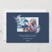 Foto voor piek en piek botanische overlay feestdagenkaart (Achterkant)