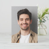 Foto voor Vellum Overlay Afstudeeraankondiging Kaart (Staand voorkant)