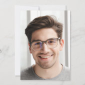 Foto voor Vellum Overlay Afstudeeraankondiging Kaart (Achterkant)