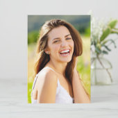 Foto voor Vellum Overlay Afstuderen Aankondiging (Staand voorkant)