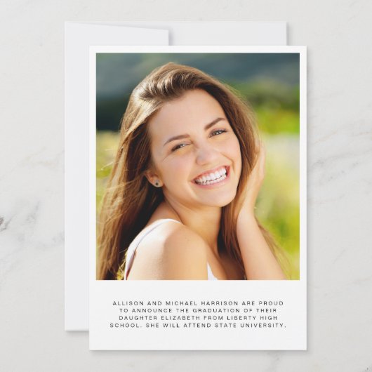 Foto voor Vellum Overlay Afstuderen Aankondiging (Achterkant)