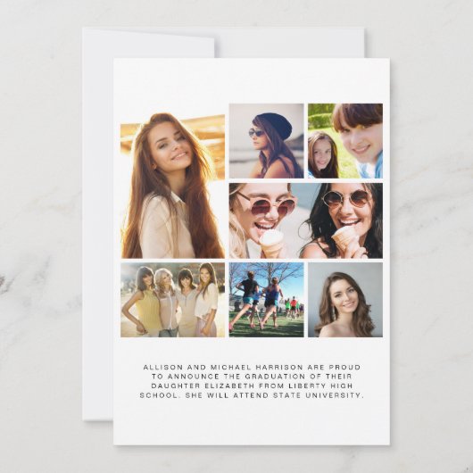 Foto voor Vellum Overlay Afstuderen Aankondiging (Achterkant)