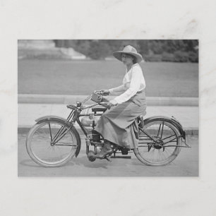  foto voor vrouwen op motorfietsen briefkaart