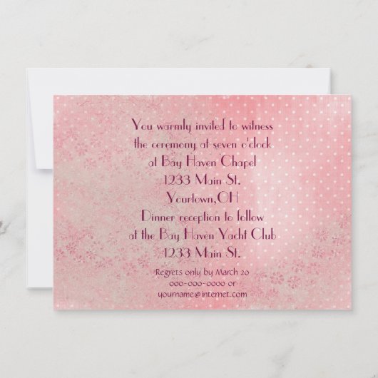 Foto Vow Renewal Invite Kaart (Achterkant)